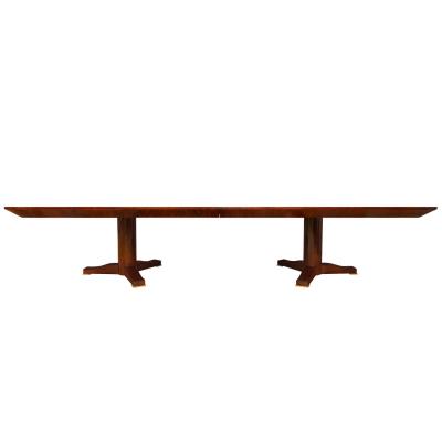 Karl Springer Karl Springer Stunning Monumental Dining Table in Rosewood with Inlay 1980s