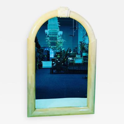 Karl Springer Karl Springer Style Lacquered and Tessellated Large Scale Mirror