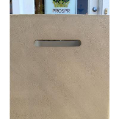 Karl Springer Karl Springer Style Lizard Skin Leather Class Cocktail Bar Cart