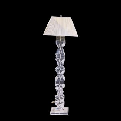 Karl Springer Karl Springer Style Mid Century Stacked Lucite Helix Floor Lamp