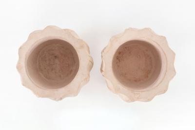 Karl Springer Karl Springer Style Ribbed Planter c 1980