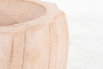 Karl Springer Karl Springer Style Ribbed Planter c 1980