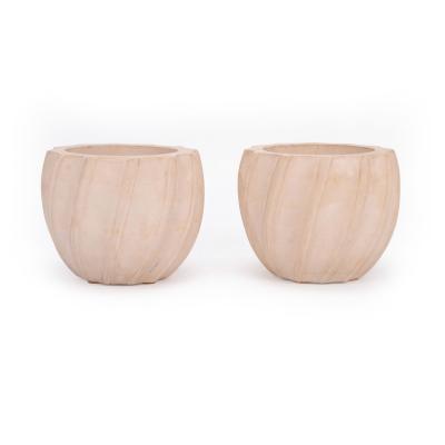 Karl Springer Karl Springer Style Ribbed Planter c 1980