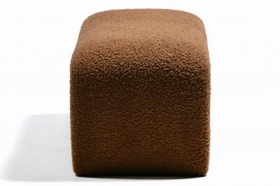 Karl Springer Karl Springer Style Waterfall Bench in Chocolate Cocoa Boucl 