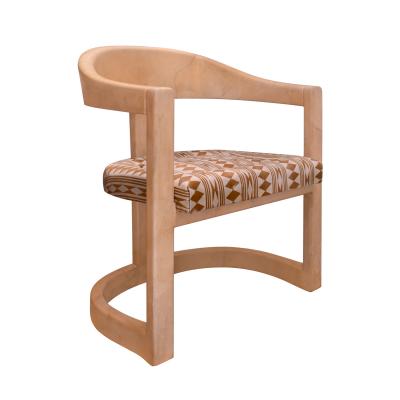 Karl Springer Karl Springer Superb Set of 6 Onassis Chairs in Lacquered Goatskin 1980s