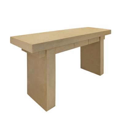 Karl Springer Karl Springer T Style Console Table in Lacquered Linen 1970s