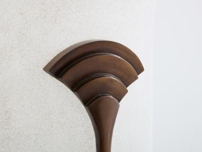 Karl Springer Karl Springer for Seguso large bronze Art Deco frosted glass vase 1980