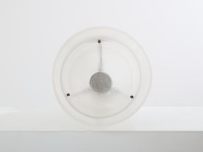 Karl Springer Karl Springer for Seguso large bronze Art Deco frosted glass vase 1980