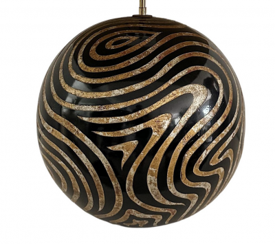 Karl Springer LARGE VERMICELLI COROMANDEL TABLE LAMP