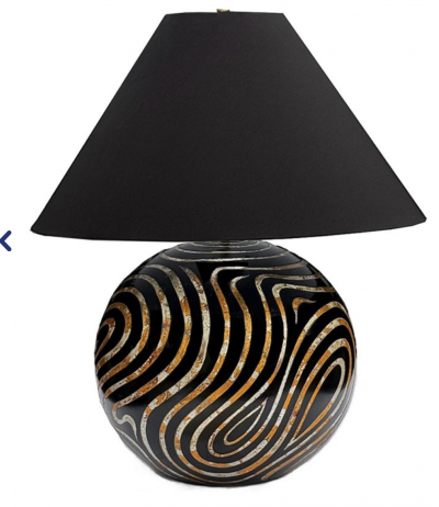 Karl Springer LARGE VERMICELLI COROMANDEL TABLE LAMP