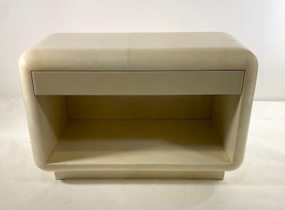 Karl Springer LTD A Pair of American Modern Bullnose Night Tables Karl Springer
