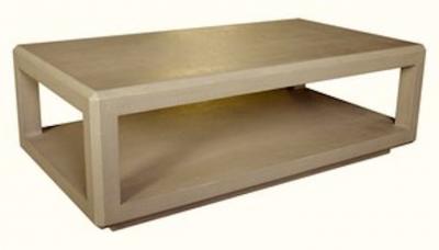 Karl Springer LTD BEVELED PARSONS COFFEE TABLE