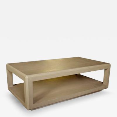 Karl Springer LTD BEVELED PARSONS COFFEE TABLE