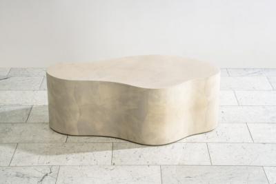 Karl Springer LTD Karl Springer LTD Lacquered Goatskin Free Form Low Table USA