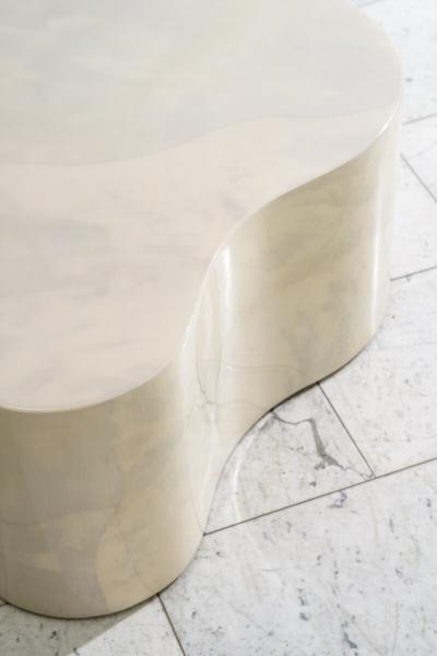 Karl Springer LTD Karl Springer LTD Lacquered Goatskin Free Form Low Table USA