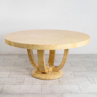 Karl Springer LTD Karl Springer LTD Monumental Goatskin Dining Table in Citron USA