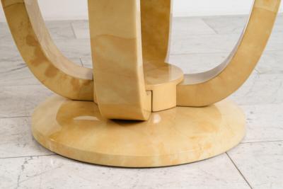 Karl Springer LTD Karl Springer LTD Monumental Goatskin Dining Table in Citron USA