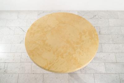 Karl Springer LTD Karl Springer LTD Monumental Goatskin Dining Table in Citron USA