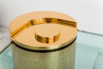 Karl Springer LTD Karl Springer LTD Polished Bronze Sculpture Leg Table USA