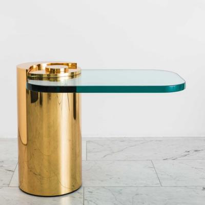 Karl Springer LTD Karl Springer LTD Polished Bronze Sculpture Leg Table USA
