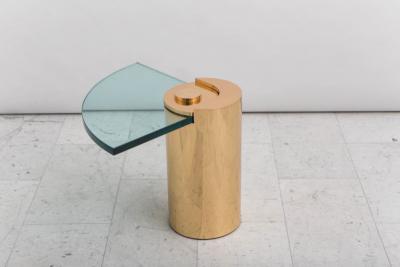 Karl Springer LTD Karl Springer LTD Polished Bronze Sculpture Leg Table USA