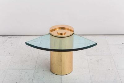 Karl Springer LTD Karl Springer LTD Polished Bronze Sculpture Leg Table USA