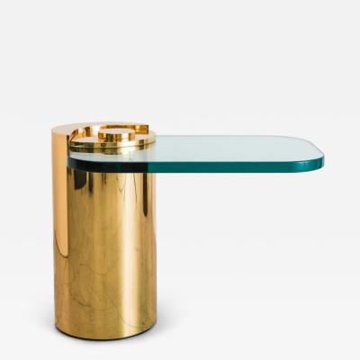 Karl Springer LTD Karl Springer LTD Polished Bronze Sculpture Leg Table USA