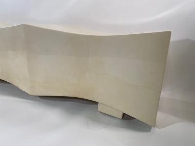 Karl Springer LTD Karl Springer Ltd Freeform Beige Parchment Cameo 3 Seat Bench