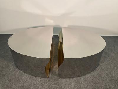 Karl Springer LTD Modern Stainless Steel Bronze Center Freeform Cocktail Table Karl Springer
