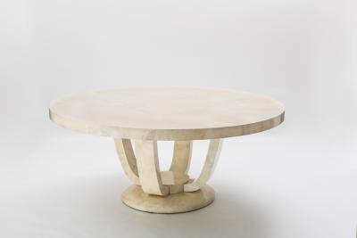 Karl Springer LTD Monumental Goatskin Dining Table