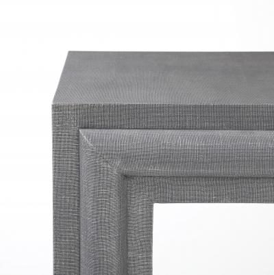 Karl Springer Lacquered Linen Console Table in the style of Karl Springer 