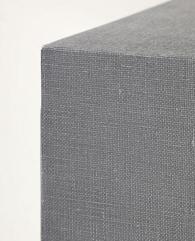 Karl Springer Lacquered Linen Console Table in the style of Karl Springer 