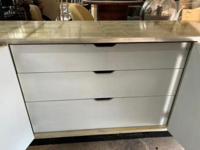 Karl Springer Large Italian Silver Gilt Credenza