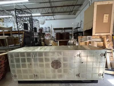 Karl Springer Large Italian Silver Gilt Credenza