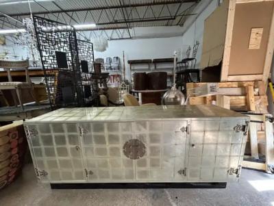 Karl Springer Large Italian Silver Gilt Credenza