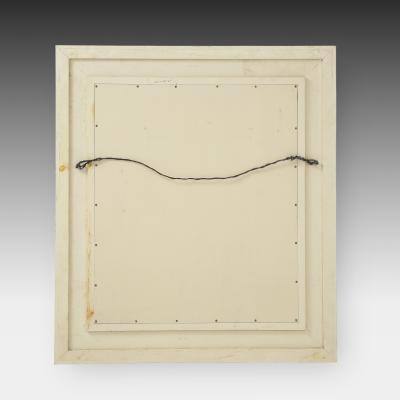 Karl Springer Large Lacquered Goatskin Beveled Wall Mirror by Karl Springer