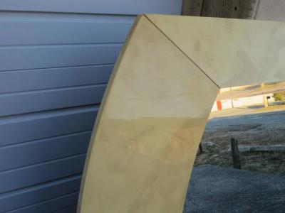 Karl Springer Large Scale Goatskin Karl Springer Style Mirror