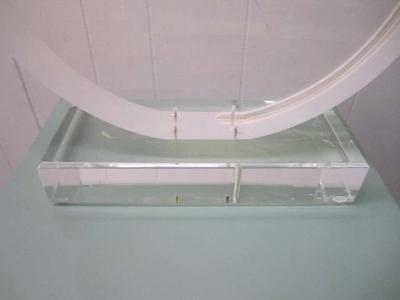 Karl Springer Large Scale Karl Springer Style Circular Lucite Lamp Hollywood Regency Modern