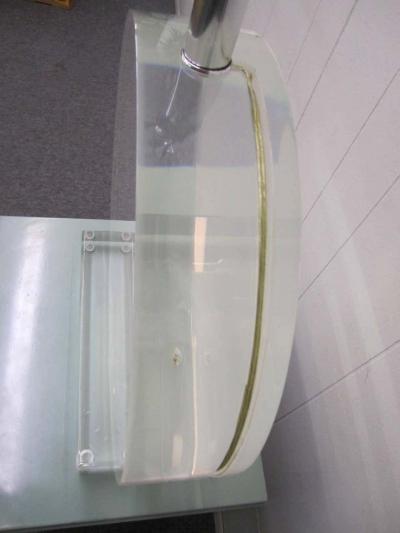 Karl Springer Large Scale Karl Springer Style Circular Lucite Lamp Hollywood Regency Modern