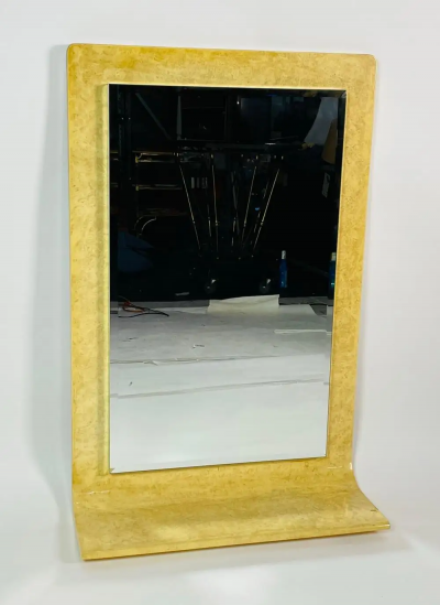 Karl Springer Large Wall Mirror in the Style of Karl Springer