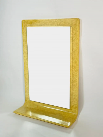 Karl Springer Large Wall Mirror in the Style of Karl Springer