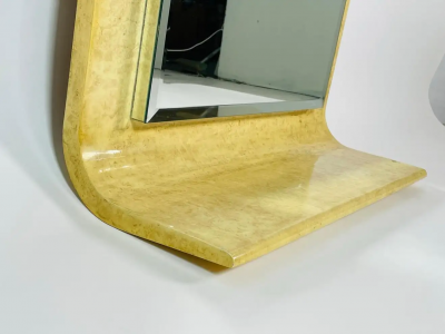 Karl Springer Large Wall Mirror in the Style of Karl Springer