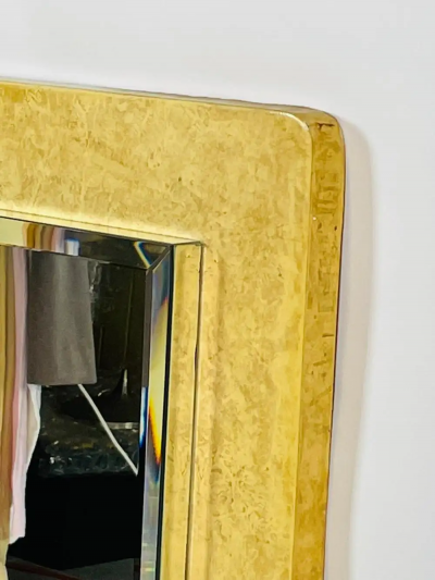 Karl Springer Large Wall Mirror in the Style of Karl Springer