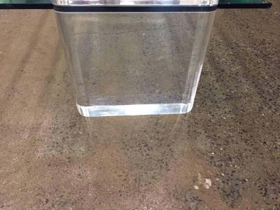 Karl Springer Lucite Coffee Table Style of Karl Springer
