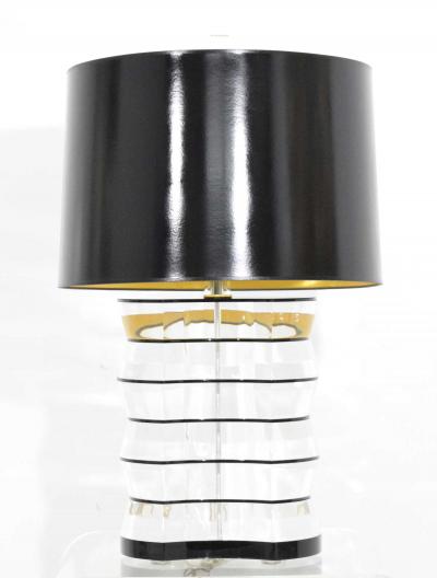 Karl Springer Lucite and Acrylic Table Lamp by Clear Lite