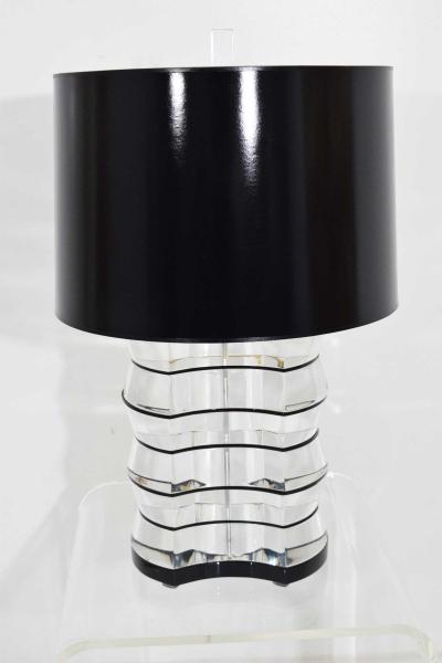Karl Springer Lucite and Acrylic Table Lamp by Clear Lite