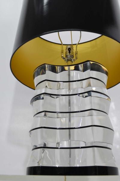 Karl Springer Lucite and Acrylic Table Lamp by Clear Lite