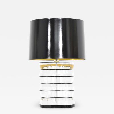 Karl Springer Lucite and Acrylic Table Lamp by Clear Lite