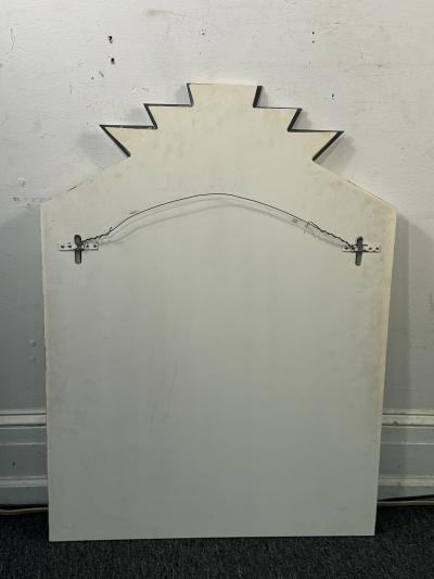 Karl Springer MAGNIFICIENT ART DECO REVIVAL BEVELED MIRROR AND MARBLE FRAME MIRROR