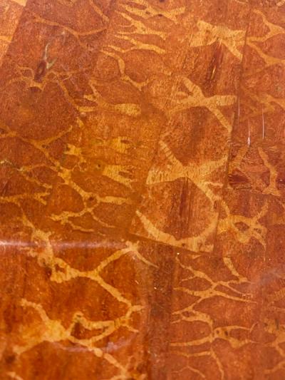 Karl Springer MODERN BURNT ORANGE TESSELLATED STONE COFFEE TABLE